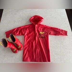 Lightning McQueen Raincoat and Boots Set